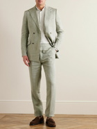 Kingsman - Straight-Leg Linen Suit Trousers - Green