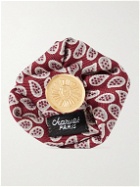 Charvet - Printed Silk-Faille Flower Lapel Pin