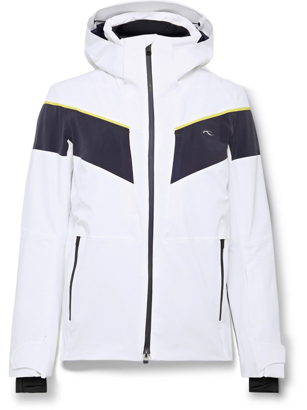 Photo: Kjus - Force Colour-Block Padded Hooded Ski Jacket - White