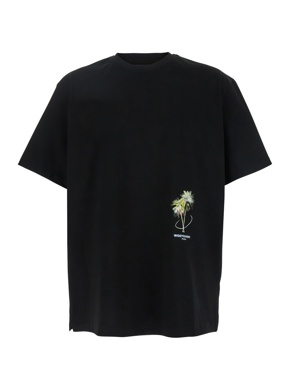 Wooyoungmi Men's Square Logo T-Shirt in Black Wooyoungmi