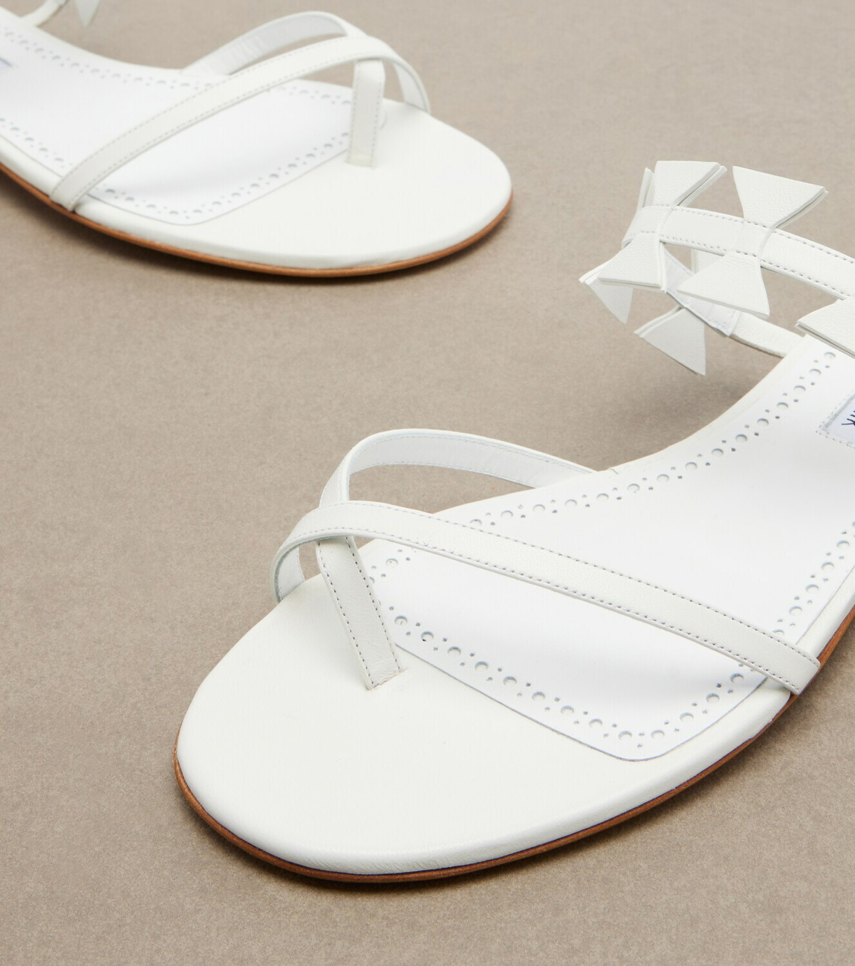 Manolo Blahnik Maura leather thong sandals