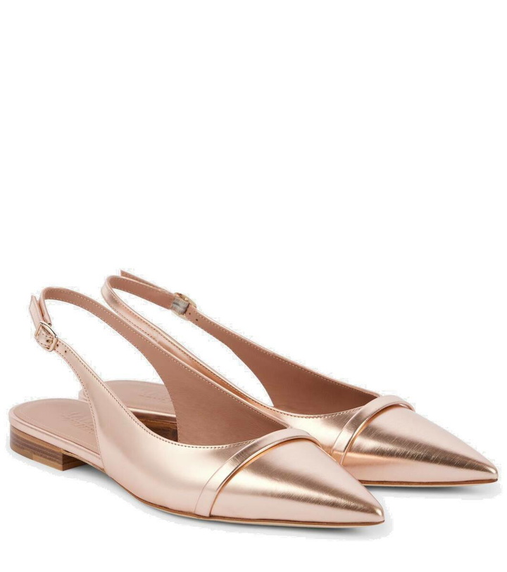 Photo: Malone Souliers Jama metallic leather slingback ballet flats