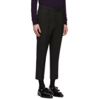 AMI Alexandre Mattiussi Black Barathea Weave Trousers