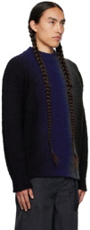 sacai Black & Khaki Tie-Dye Sweater