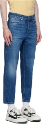 AMI Alexandre Mattiussi Blue Tapered Fit Jeans