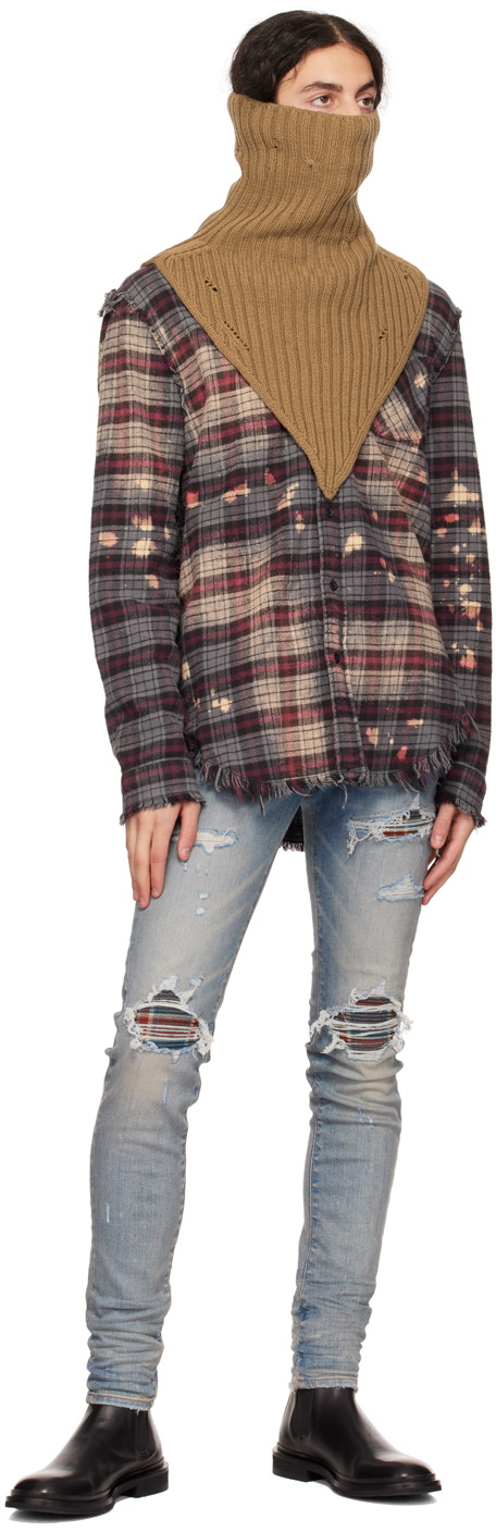 The Letters Brown Grunge Neck Warmer
