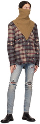 The Letters Brown Grunge Neck Warmer