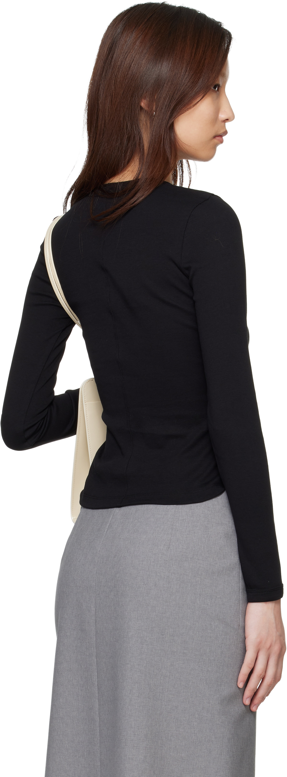 FLORE FLORE Black Iman Longsleeve T-shirt