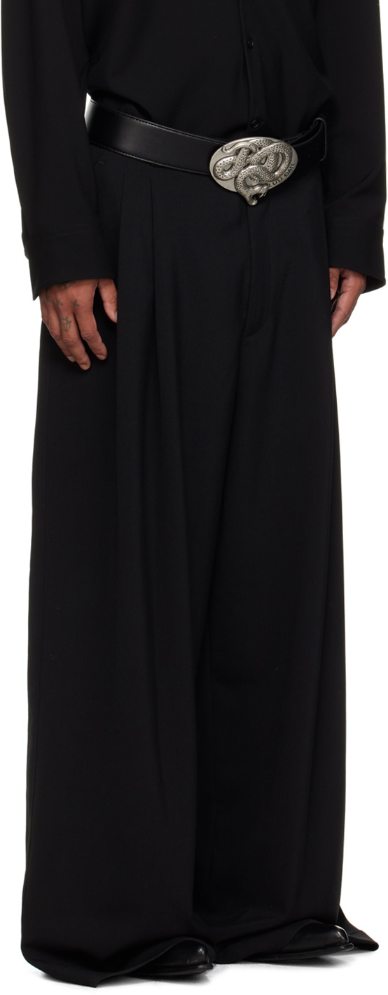 LU'U DAN Black Double Pleat Trousers