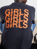 SECOND / LAYER - GGG Printed Cotton-Jersey T-Shirt - Blue