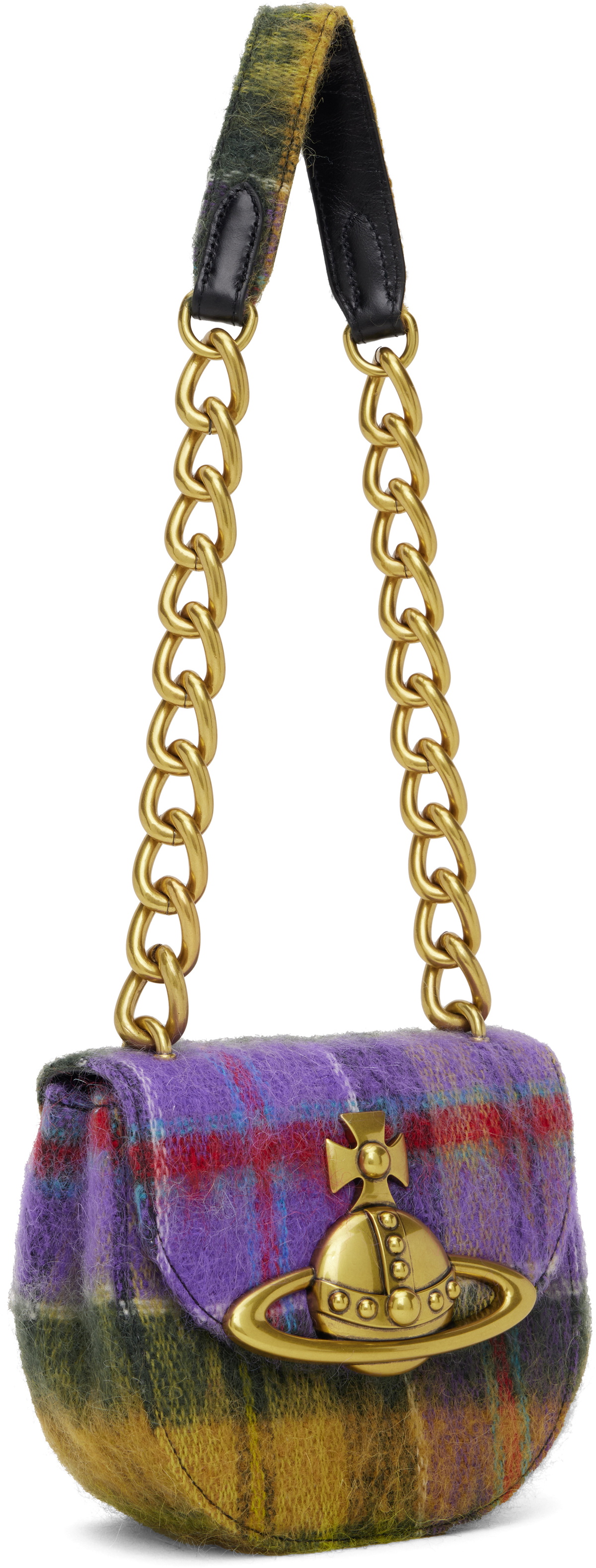 Vivienne Westwood Khaki & Purple Jodie Saddle Bag Vivienne Vivienne Westwood Khaki & Purple Jodie Saddle Bag Vivienne
