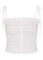 Skims Ruffled Poplin Cami top White