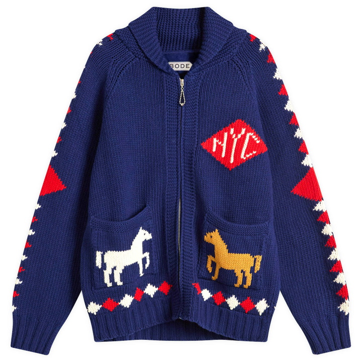 Bode Green Massachusetts Geo Sweater Bode