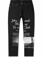 MSFTSrep - Straight-Leg Printed Jeans - Black