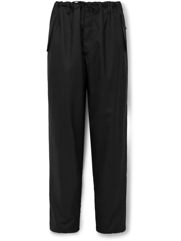 Photo: Maison Margiela - Wool-Blend Twill Drawstring Trousers - Black