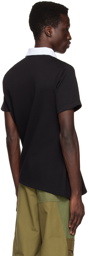 SPENCER BADU Black Twisted Golf Polo