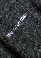 Mki Miyuki Zoku Logo-embroidered Brushed Knit Jumper Charcoal