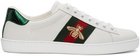 Gucci White Bee New Ace Sneakers