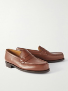 J.M. Weston - Leather Penny Loafers - Brown