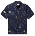 Saturdays NYC - Button-Down Collar Printed Lyocell Shirt - Navy
