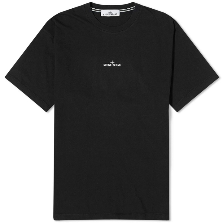 Photo: Stone Island Men's Scratched Print T-Shirt in Black