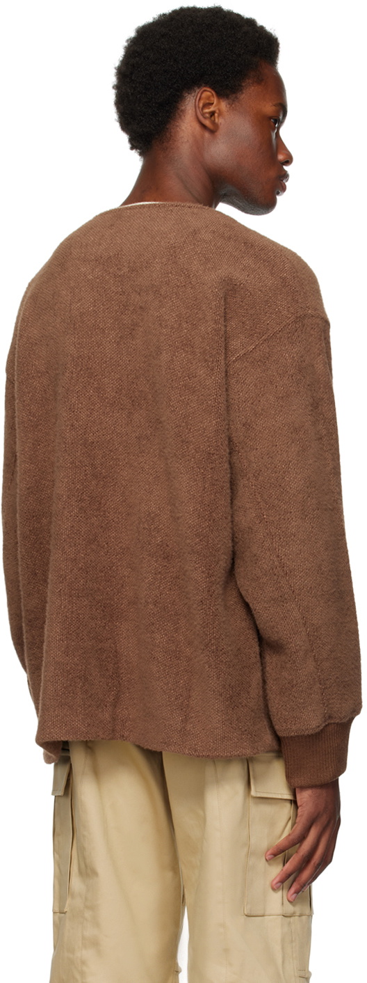 Kijun Brown Drop Shoulder Cardigan