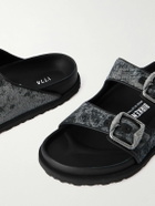 BIRKENSTOCK 1774 - Arizona Velvet Sandals - Black