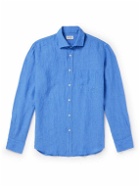 Hartford - Paul Linen Shirt - Blue