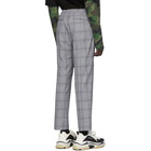 Juun.J Black Check Wool Trousers