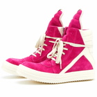 Rick Owens Women's Geobasket Sneakers in Fuschia/Milk