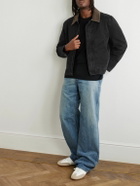 SAINT LAURENT - Corduroy-Trimmed Cotton-Canvas Jacket - Black