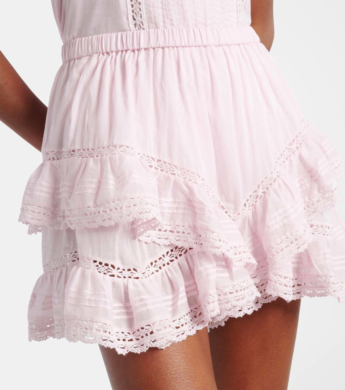 Marant Etoile Geana lace-trimmed cotton shorts Isabel Marant