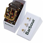 Barbour Men's Tartan Coloured Stretch Belt Gift Box in Classic