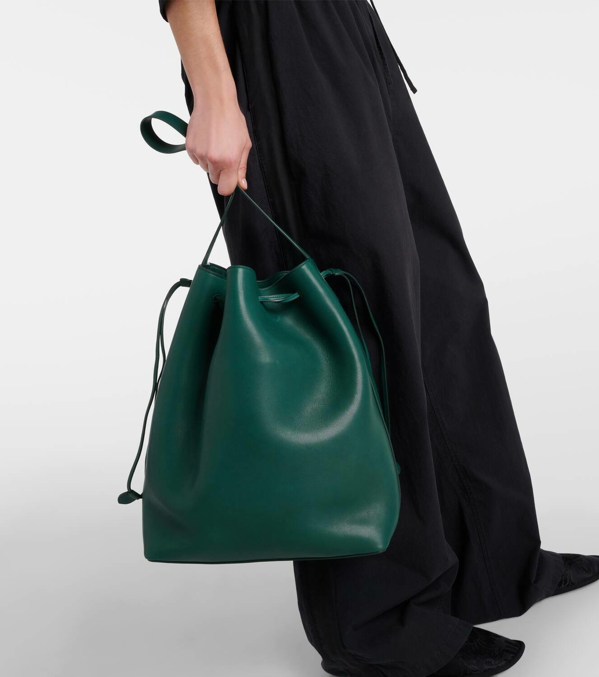 The Row Belvedere leather bucket bag The Row