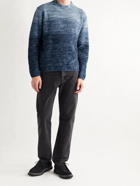 Inis Meáin - Dégradé Merino Wool and Cashmere-Blend Mock-Neck Sweater - Blue