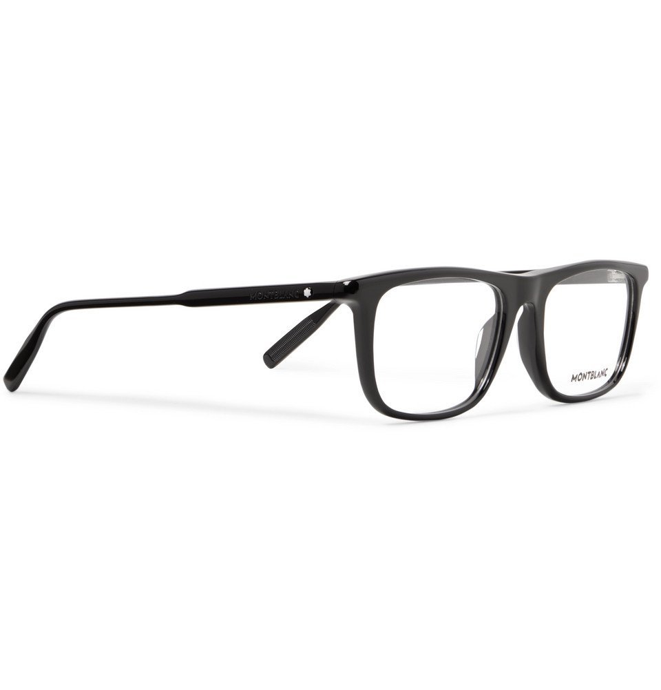 Montblanc RectangleFrame Acetate Optical Glasses Black Montblanc