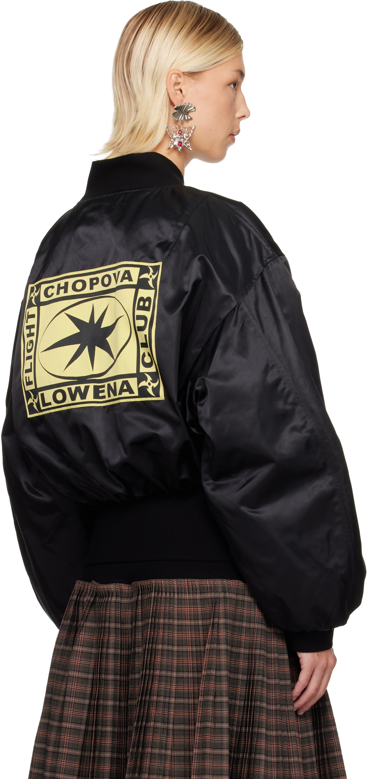 Chopova Lowena Black Glide Bomber Jacket