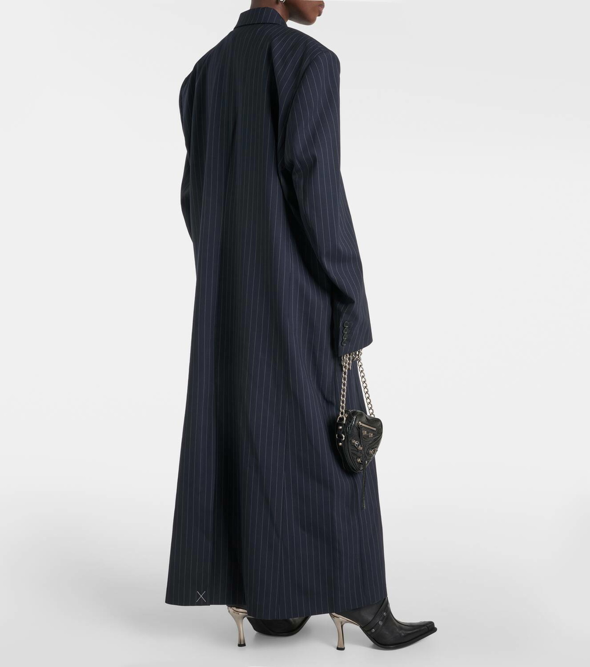 Vetements Oversized pinstriped wool coat