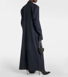 Vetements Oversized pinstriped wool coat