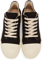 Rick Owens Drkshdw Black License Plate Low Sneakers