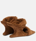 Rick Owens Twisted Cantilever 80 suede mules