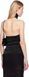 Blumarine Black Halter Neck Tank Top