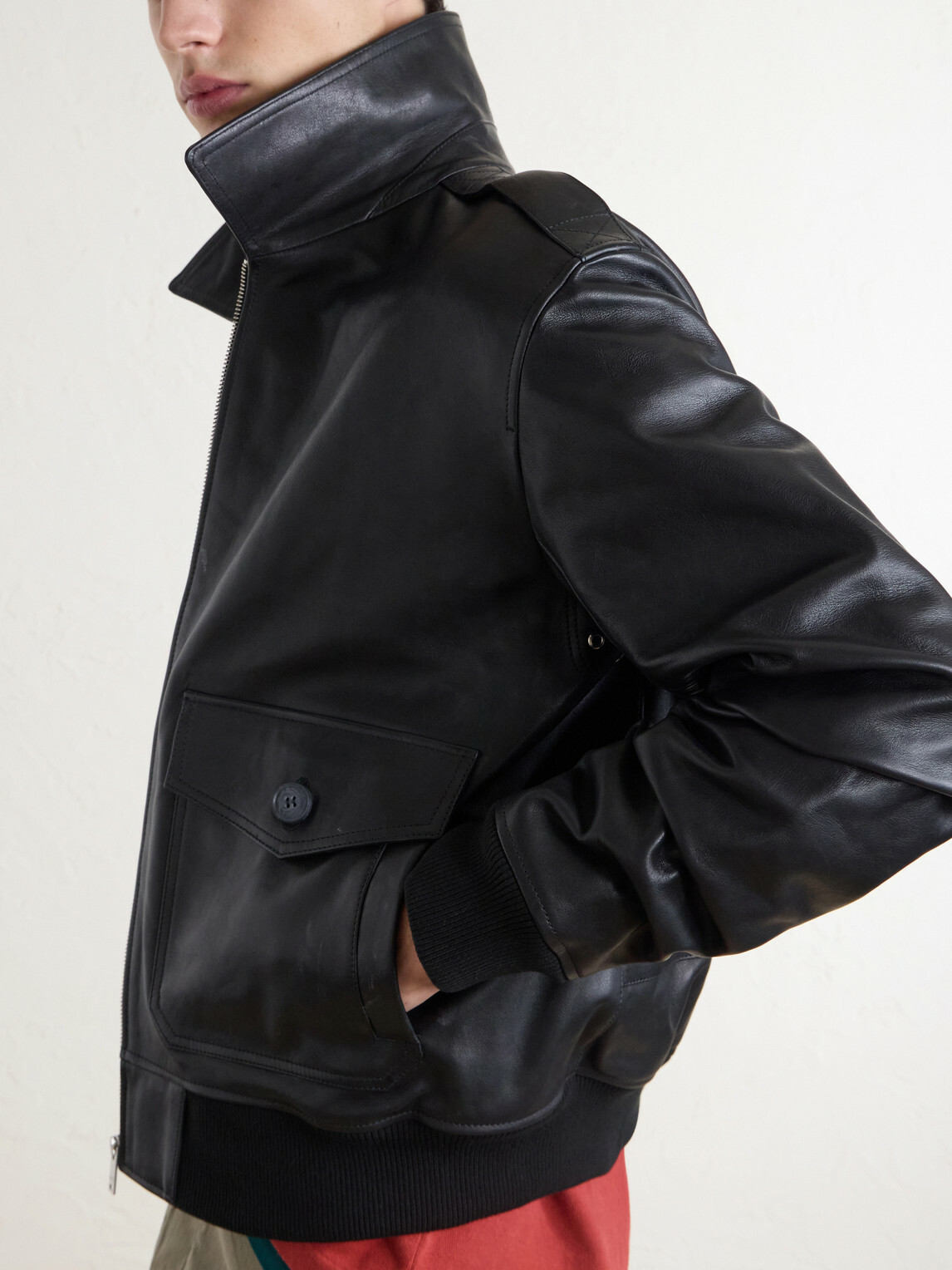A.P.C. - Gael Leather Jacket - Black