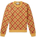 Gucci - Logo-Embroidered Wool Sweater - Yellow