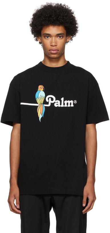 Photo: Palm Angels Black Cotton T-Shirt