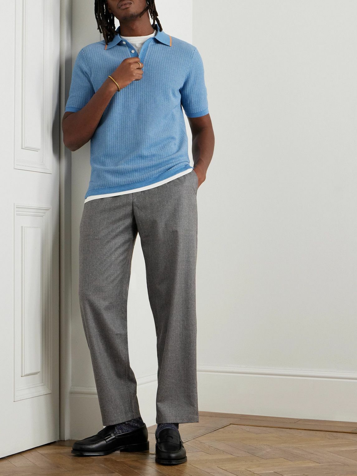 A Kind Of Guise - Banasa Straight-Leg Virgin Wool-Flannel Trousers - Gray