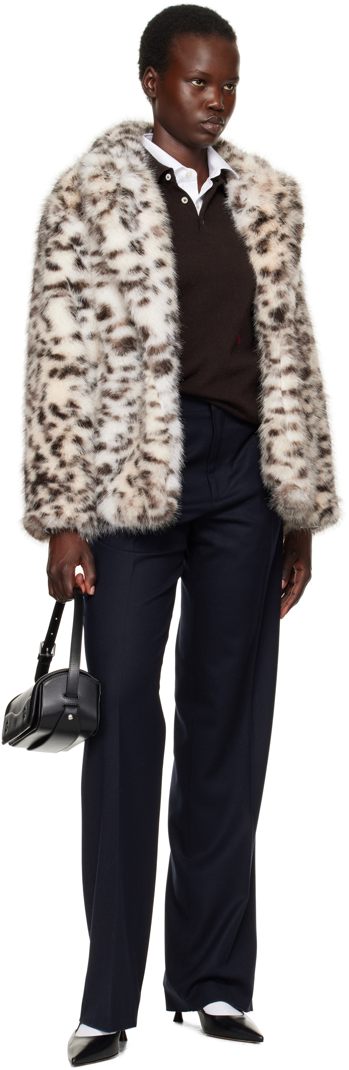 HommeGirls Multicolor Leopard Faux-Fur Jacket