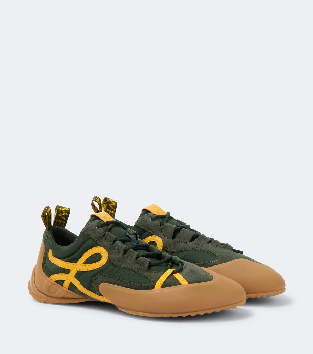 Loewe Grip suede-trimmed sneakers