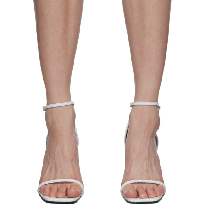 Dorateymur White Strappy Heeled Sandals