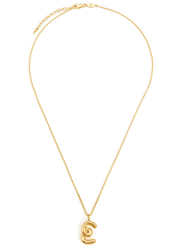 Photo: Missoma E Initial 18kt Gold-plated Necklace